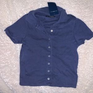 brandy melville button up collared top